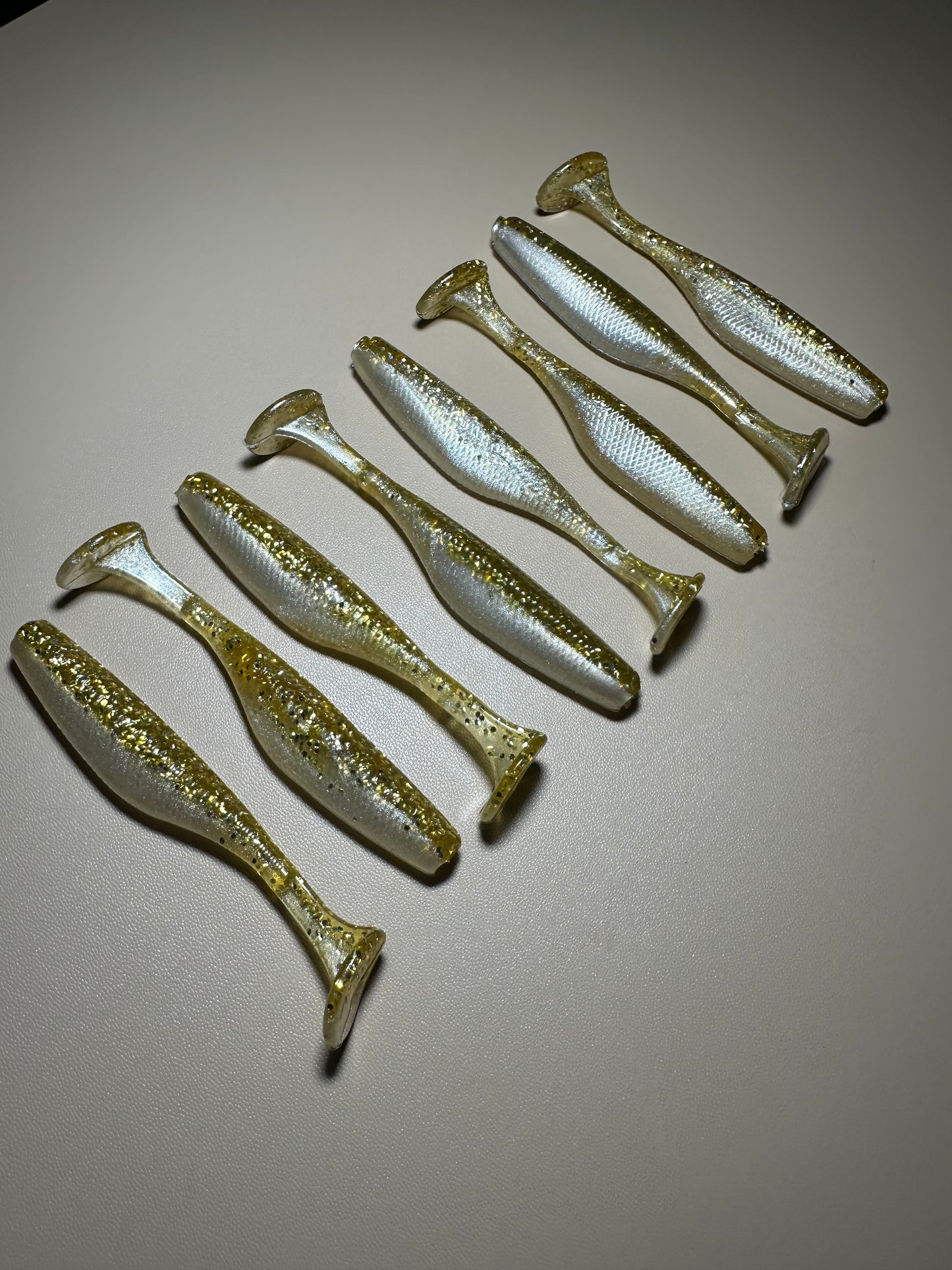 Dirty Blonde – 3.8” Paddle Tail Soft Plastic Swimbait (8-Pack)