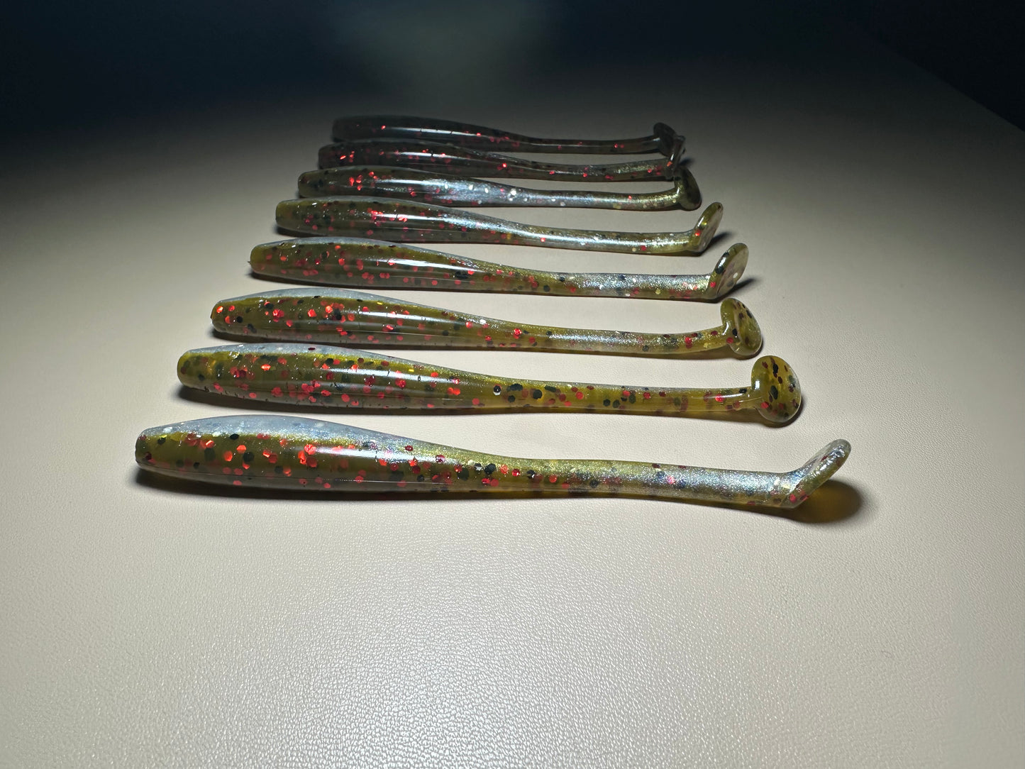 CHICKEN ON A CHAIN Paddle Tail Swimbait – 4.5” Dirty Shad Soft Plastic Fishing Lure (8 Pack)
