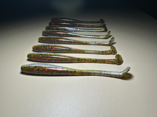CHICKEN ON A CHAIN Paddle Tail Swimbait – 4.5” Dirty Shad Soft Plastic Fishing Lure (8 Pack)